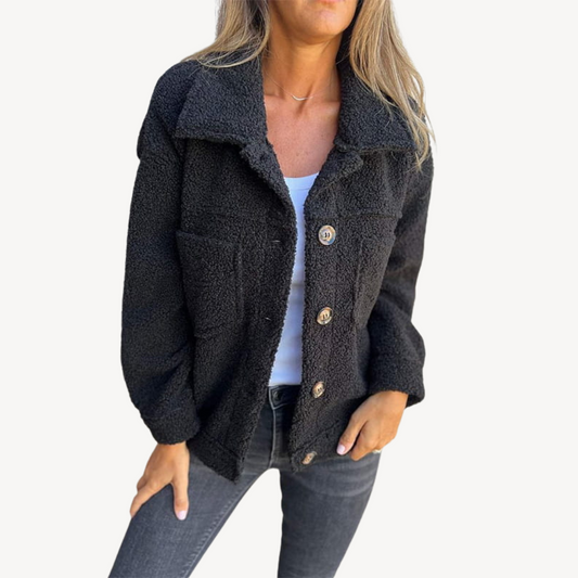 Veste polaire courte chaude pour femme