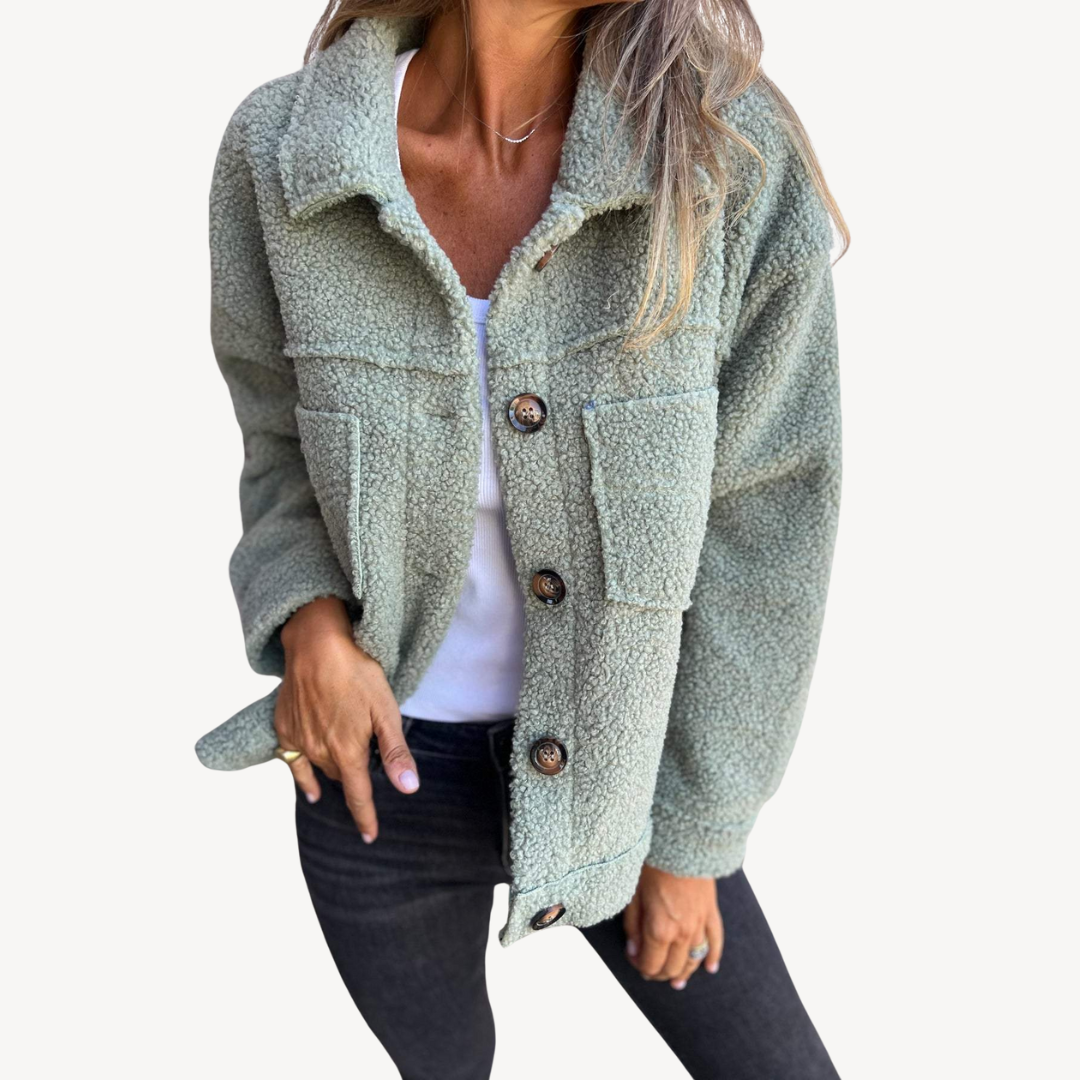 Veste polaire courte chaude pour femme
