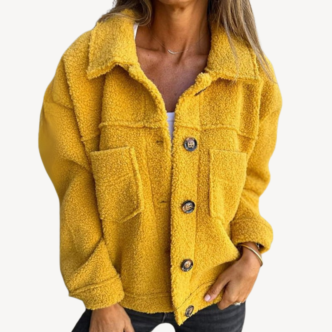 Veste polaire courte chaude pour femme
