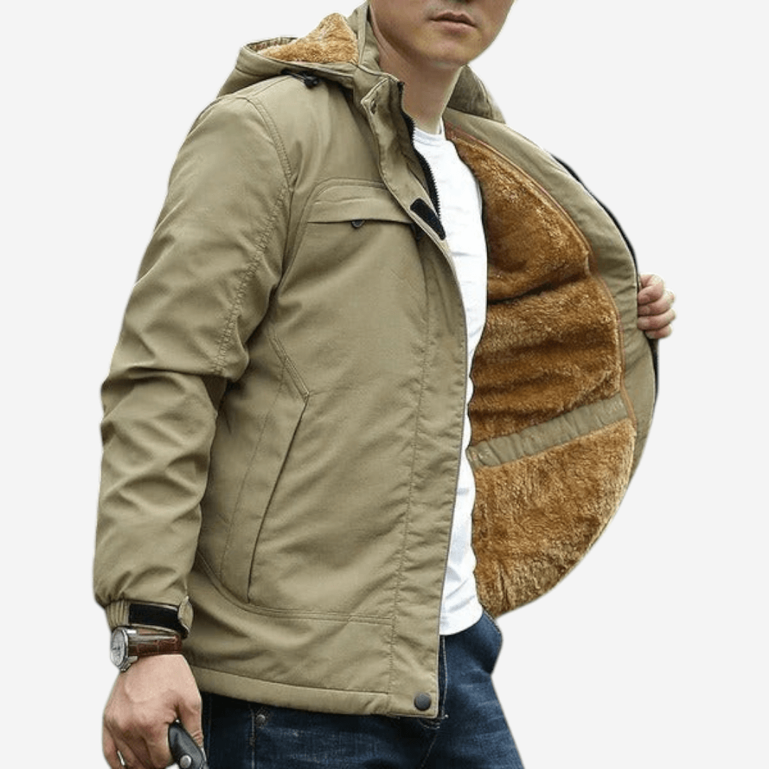 Veste polaire décontractée à capuche pour homme
