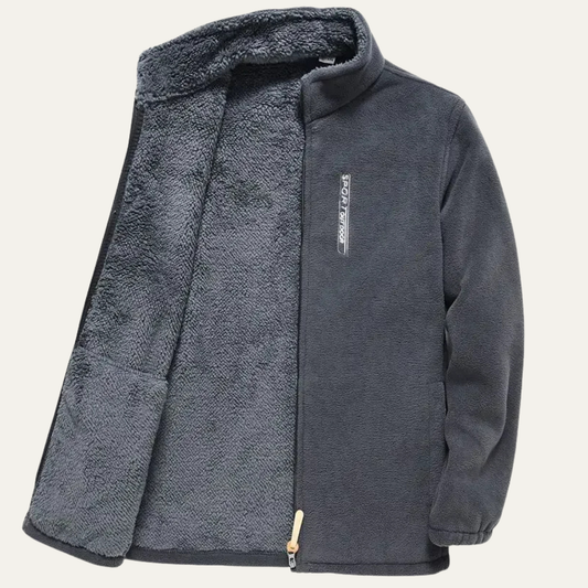 Veste polaire peluche pour homme avec poches