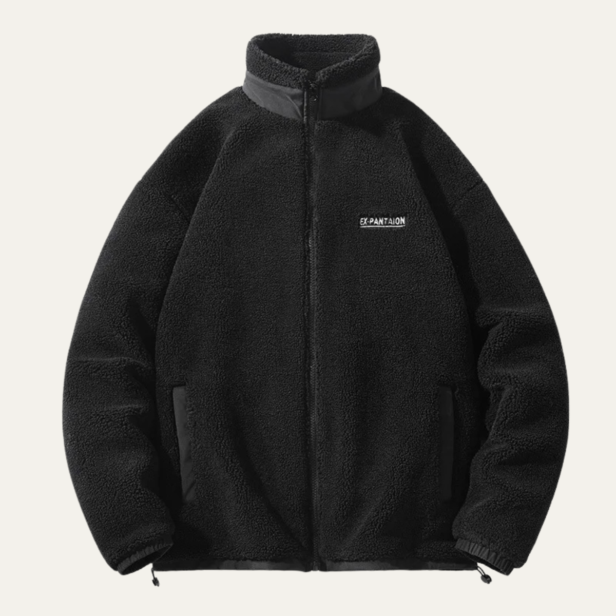 Veste polaire sherpa zippée et confortable pour homme