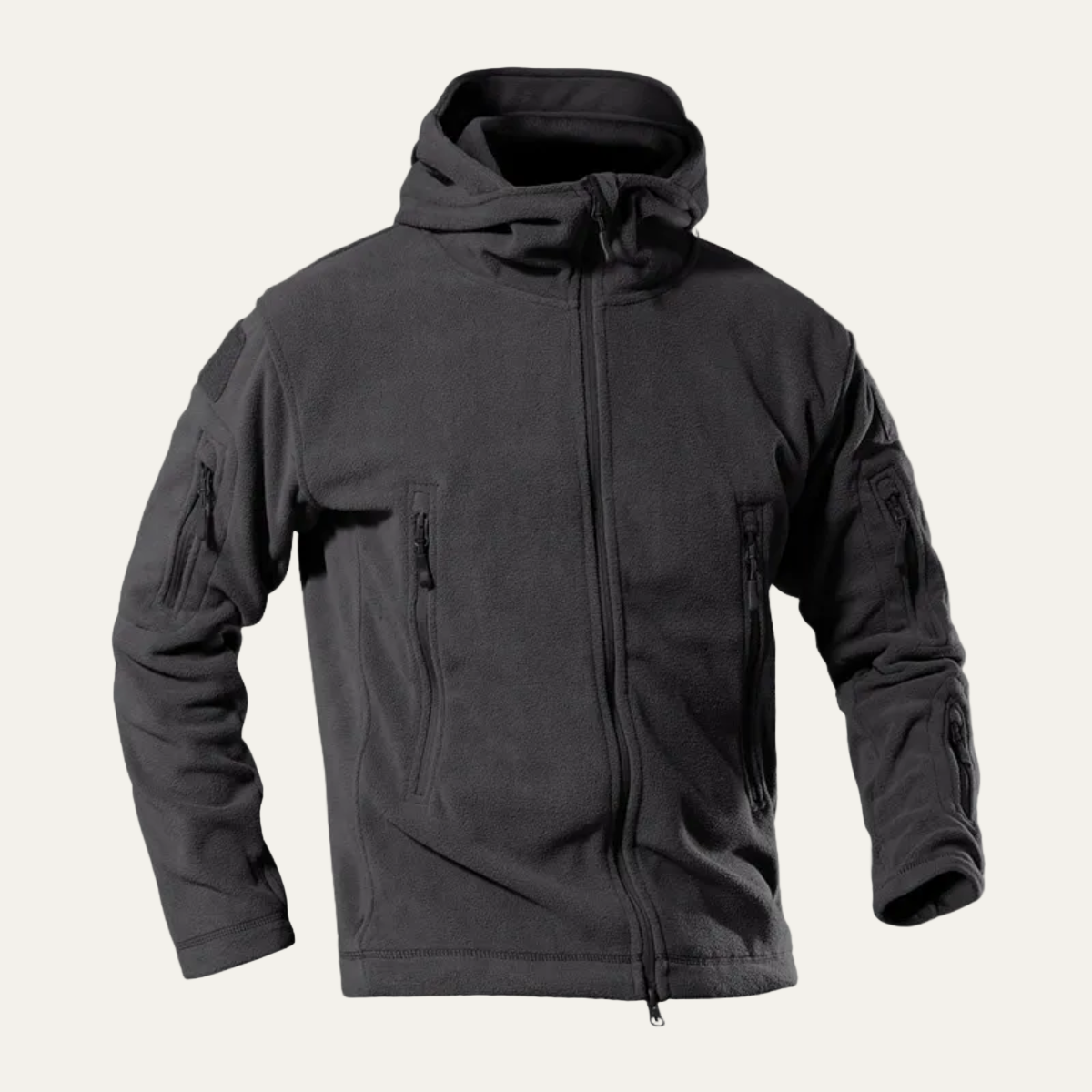 Veste polaire tactique à capuche pour homme