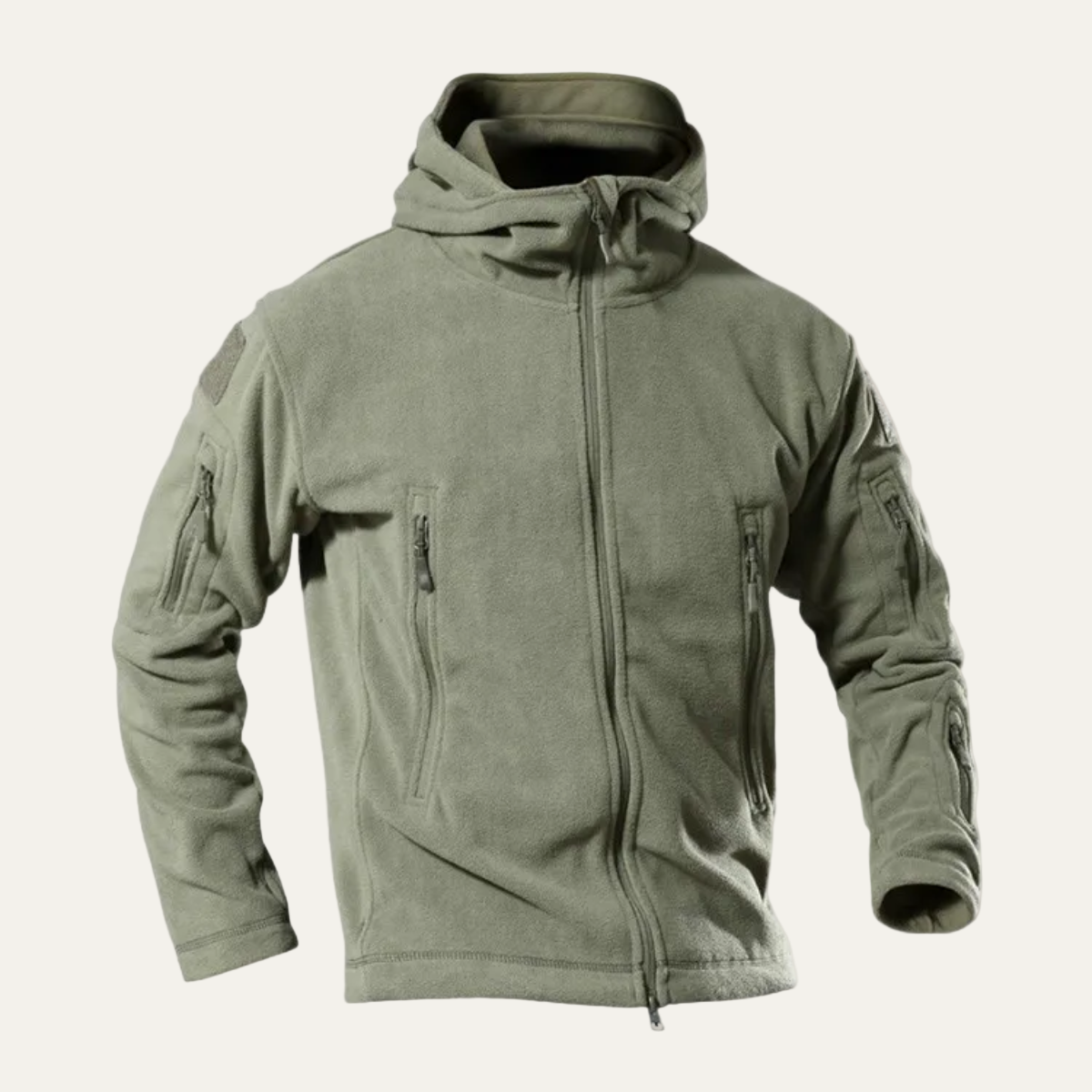 Veste polaire tactique à capuche pour homme