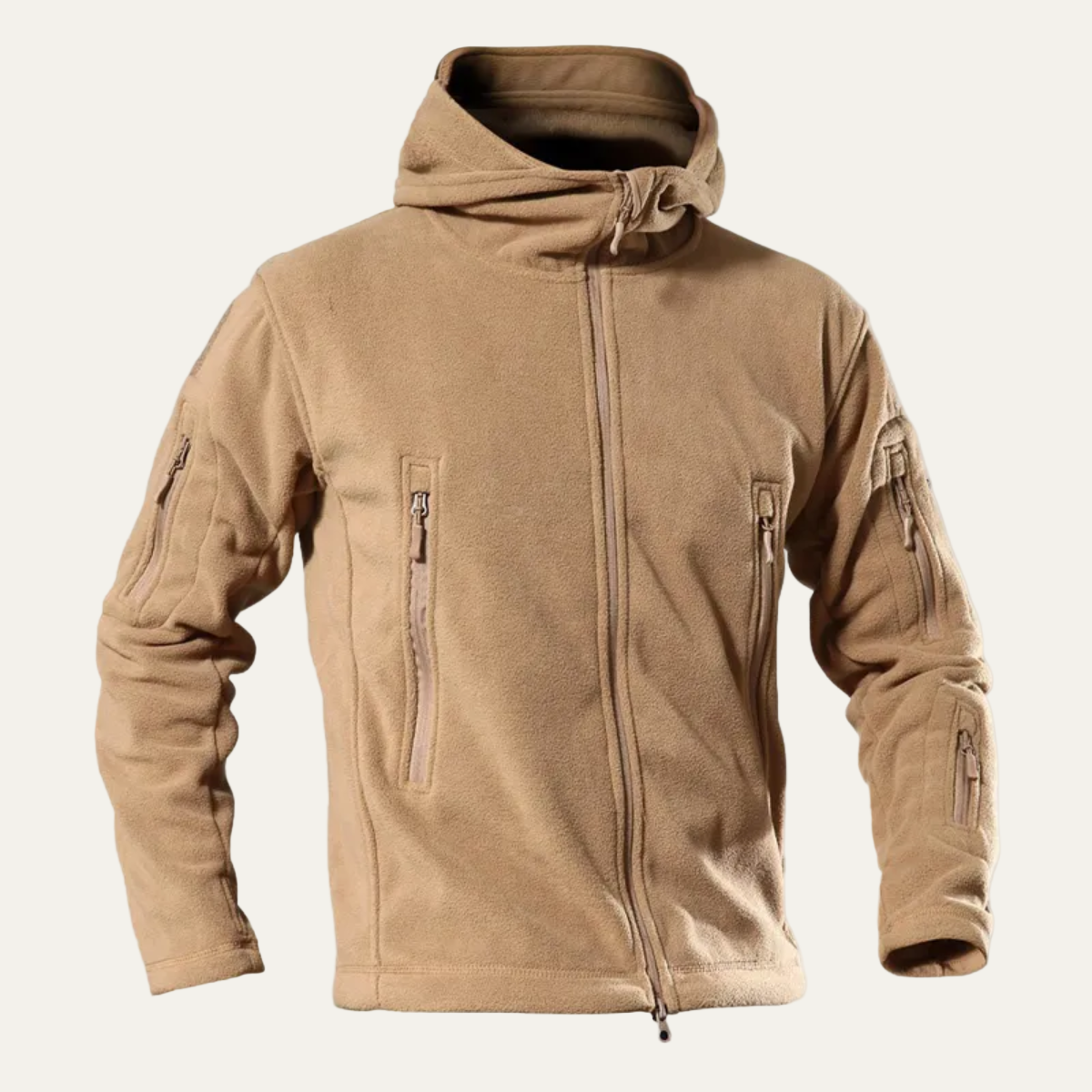 Veste polaire tactique à capuche pour homme
