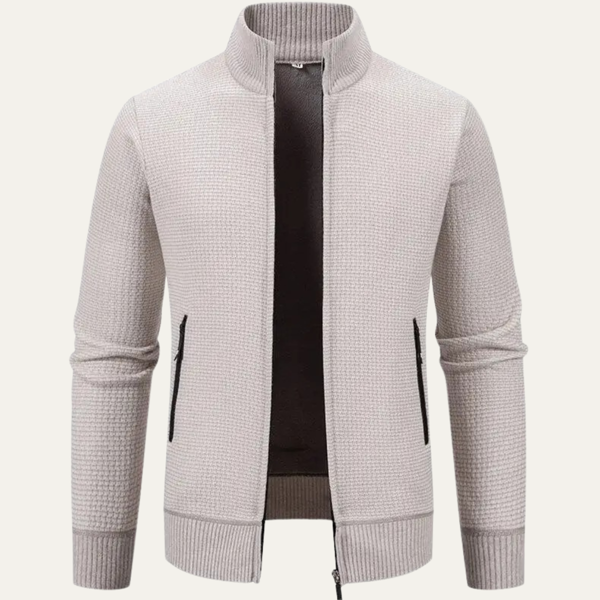 Veste pull zippée en maille pour homme