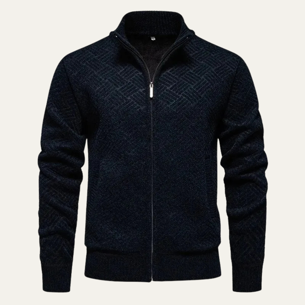 Veste pull zippée en maille pour homme