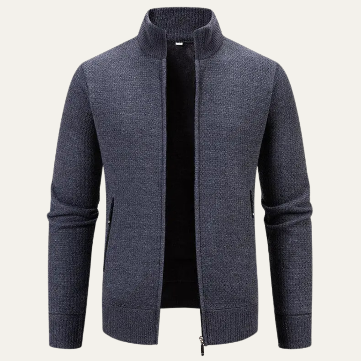 Veste pull zippée en maille pour homme