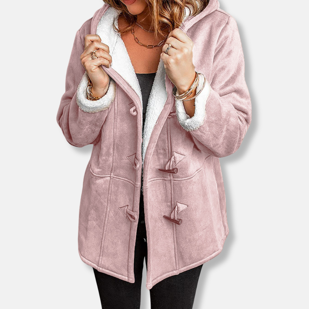 Veste sherpa à capuche confortable pour femme