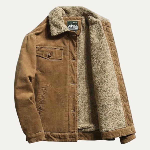 Veste trucker en velours côtelé pour homme