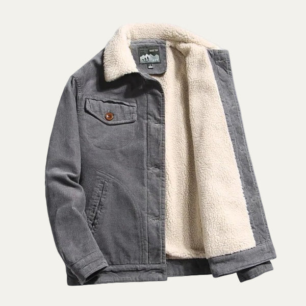 Veste trucker en velours côtelé pour homme