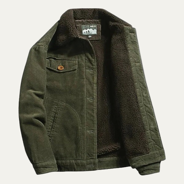 Veste trucker en velours côtelé pour homme