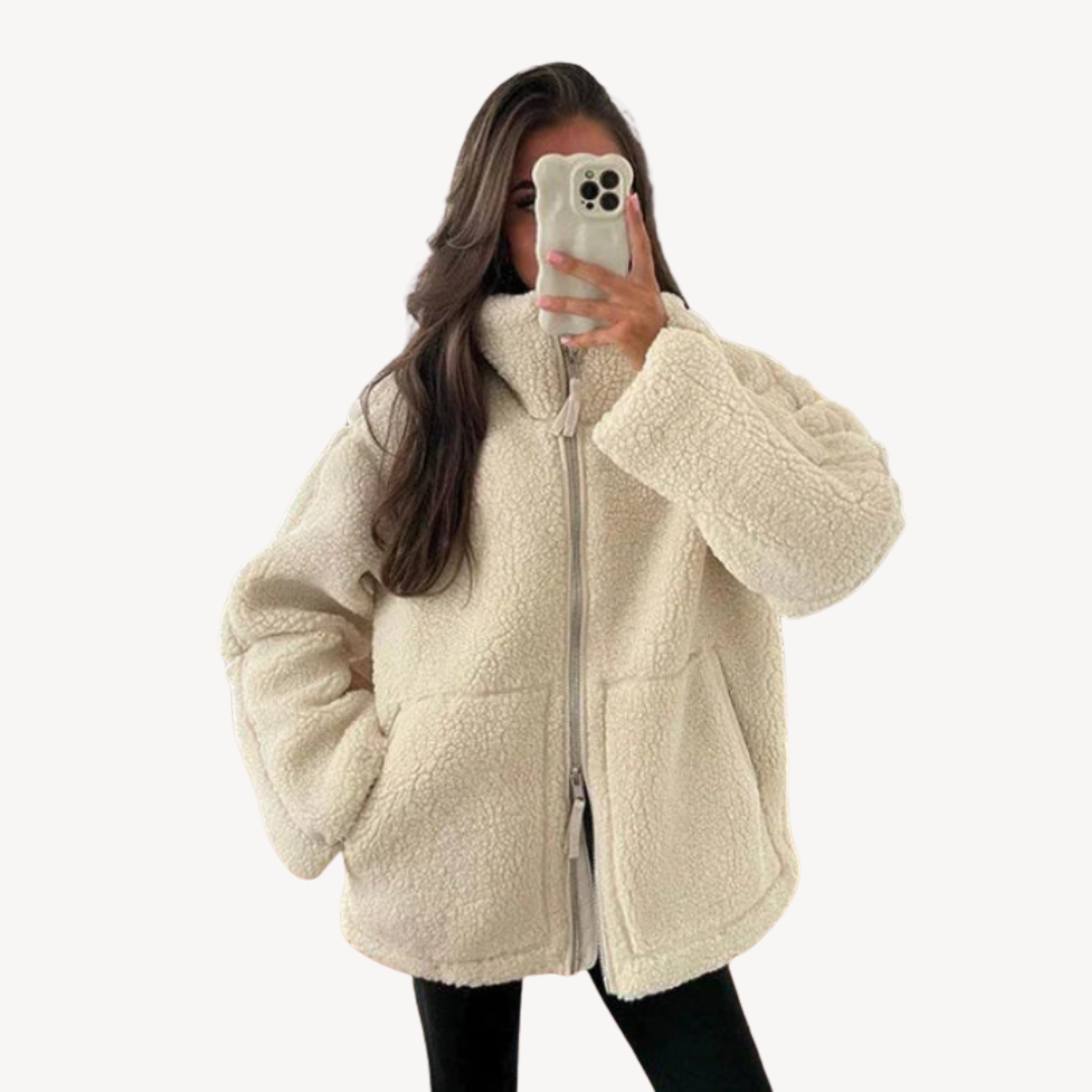 Veste zippée ample vintage pour femme