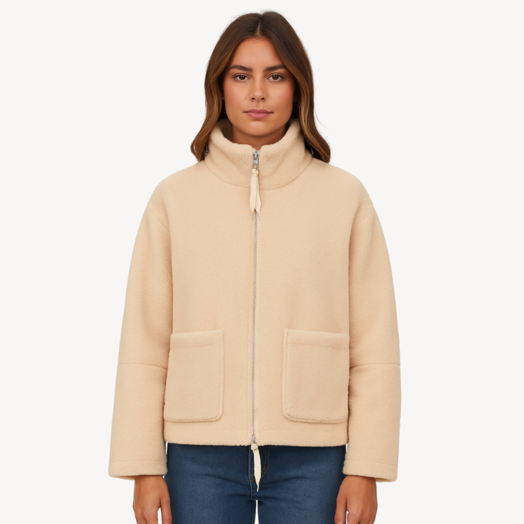 Veste zippée ample vintage pour femme