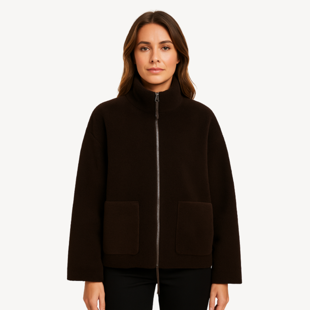 Veste zippée ample vintage pour femme