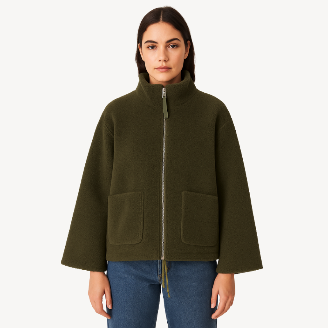 Veste zippée ample vintage pour femme