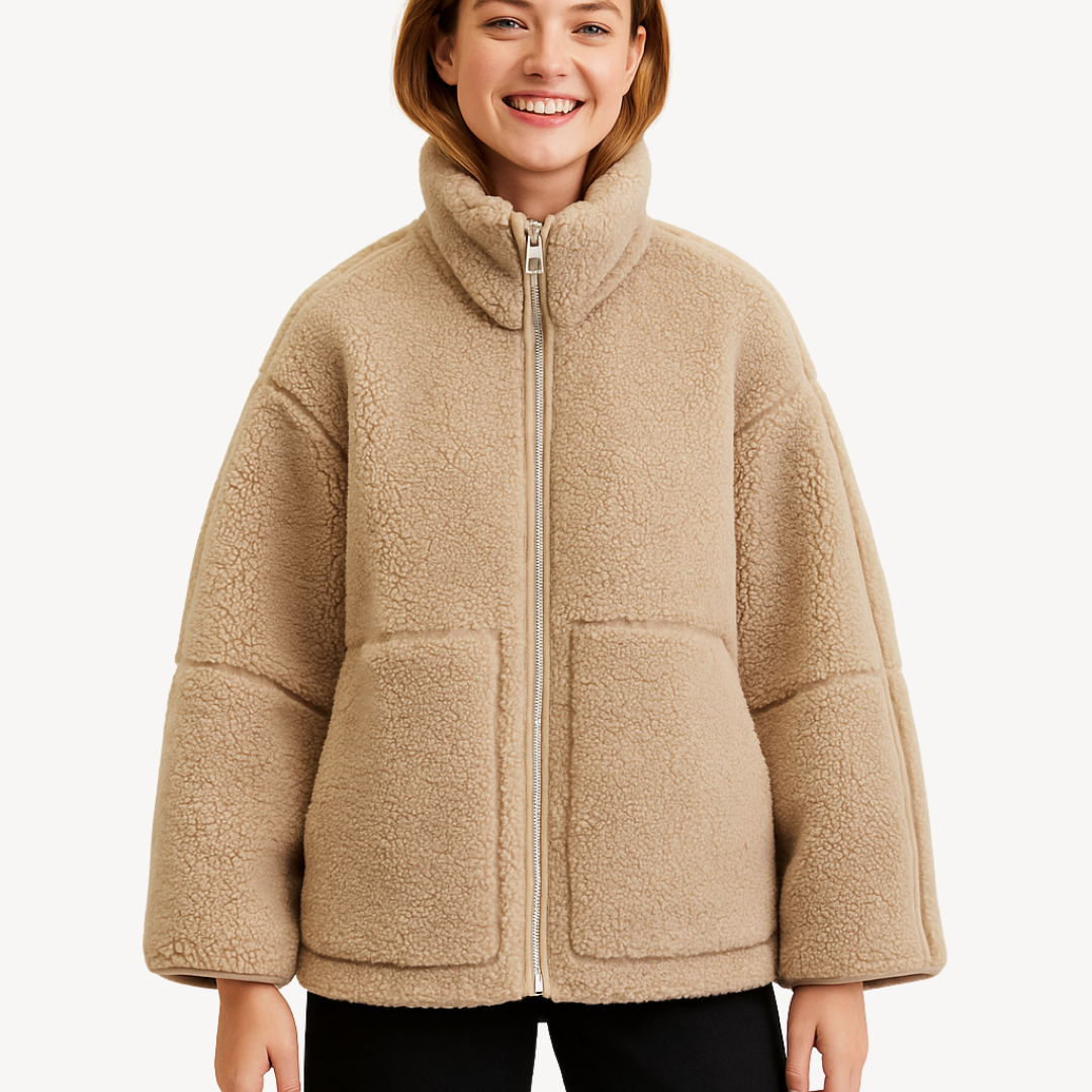 Veste zippée ample vintage pour femme