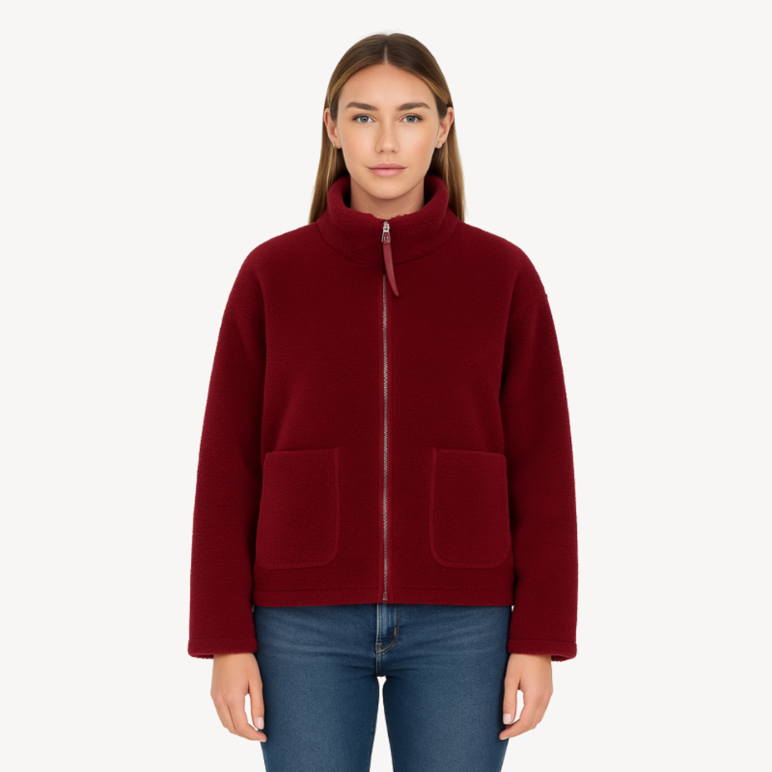 Veste zippée ample vintage pour femme