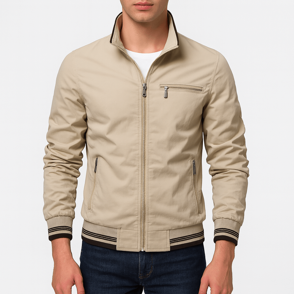 Veste zippée décontractée en coton pour homme