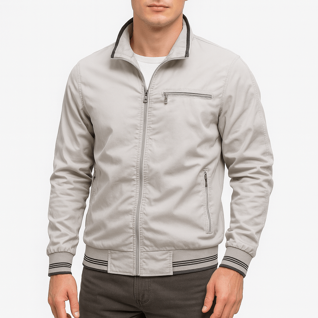 Veste zippée décontractée en coton pour homme