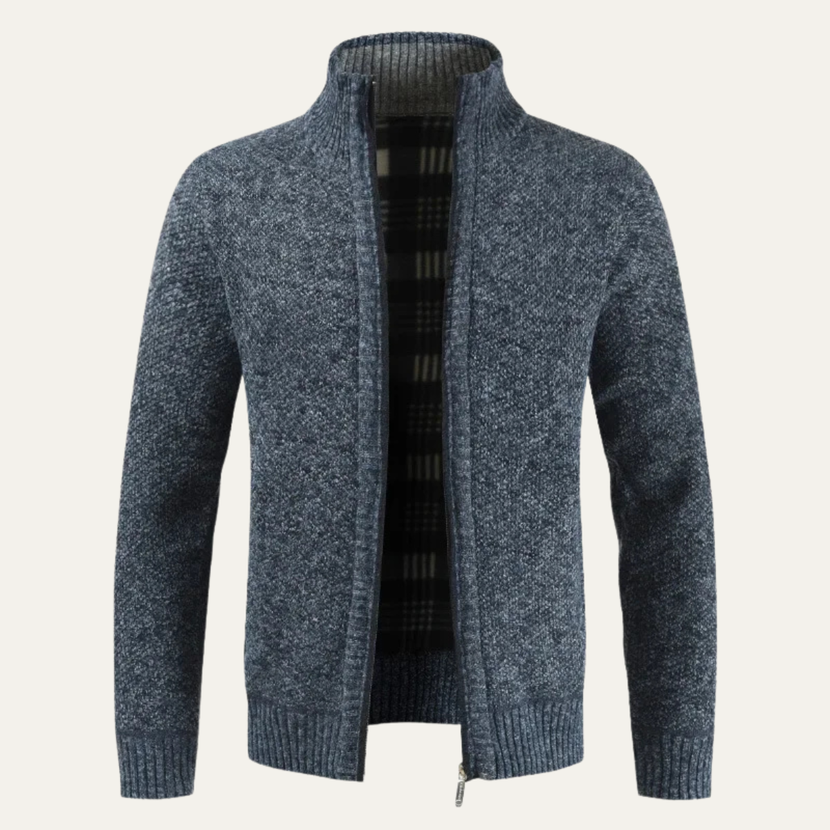 Veste zippée en coton texturé pour homme