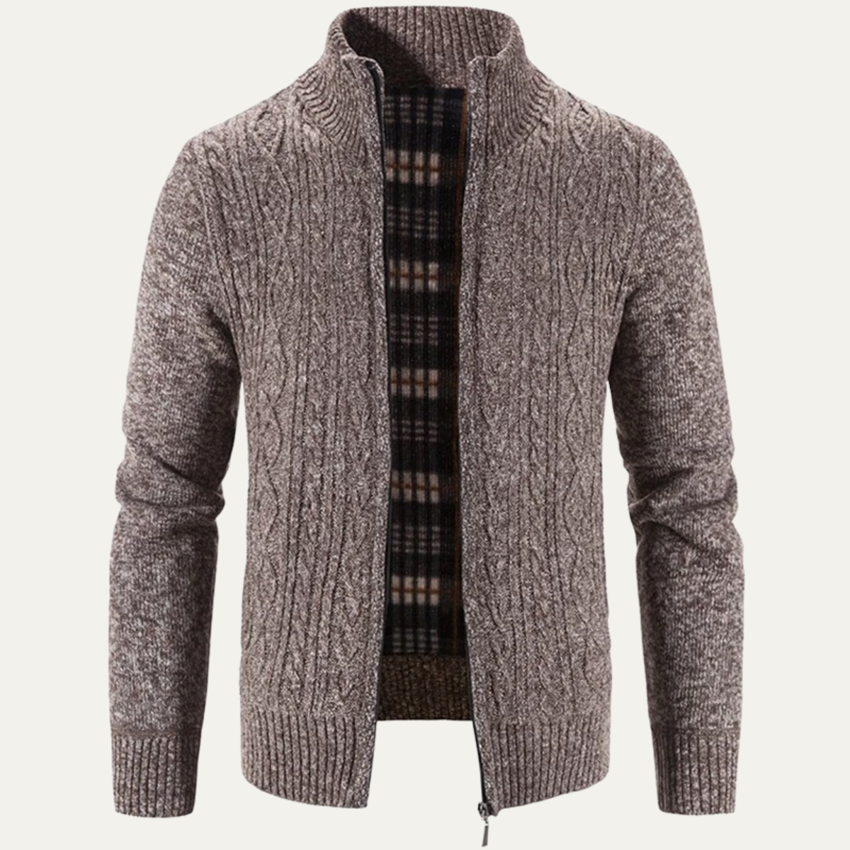 Veste zippée en maille texturée pour homme