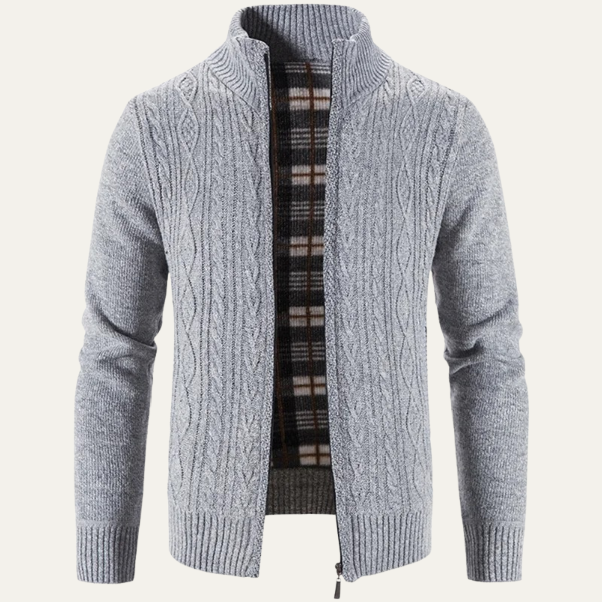 Veste zippée en maille texturée pour homme