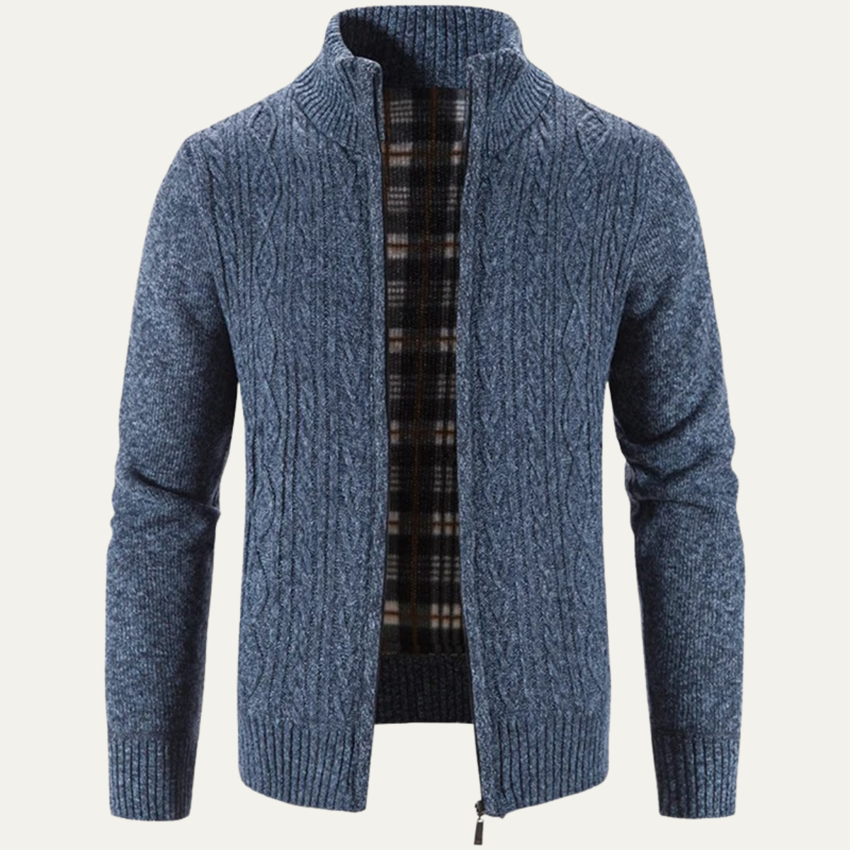 Veste zippée en maille texturée pour homme