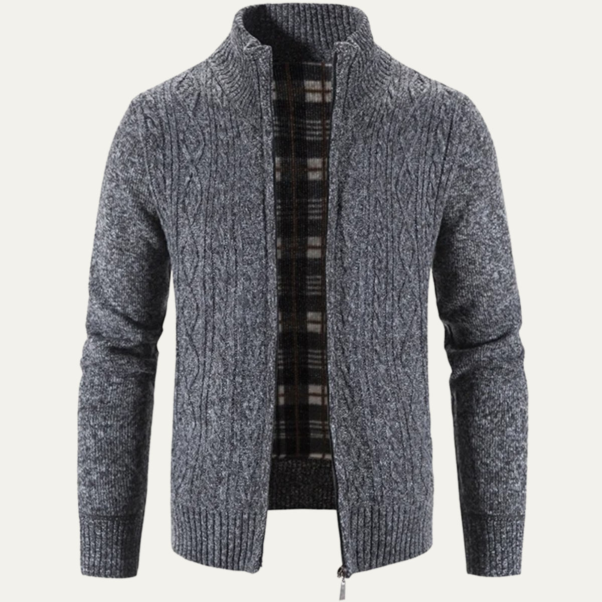 Veste zippée en maille texturée pour homme
