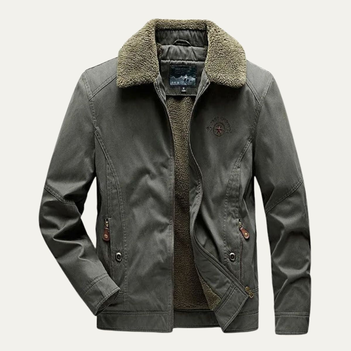 Veste zippée softshell doublée sherpa pour homme