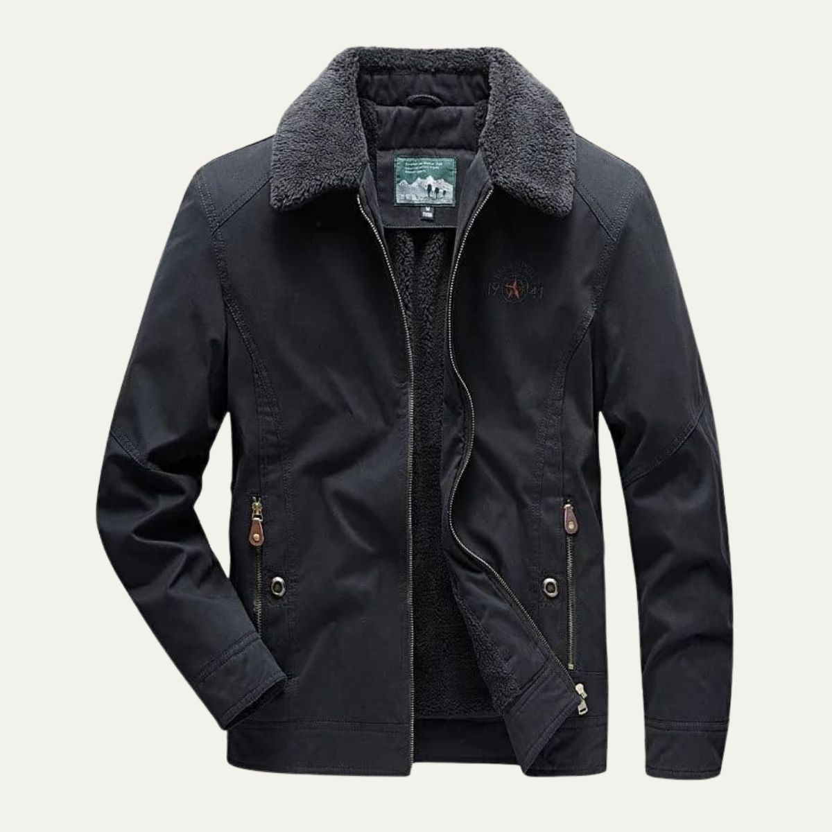 Veste zippée softshell doublée sherpa pour homme