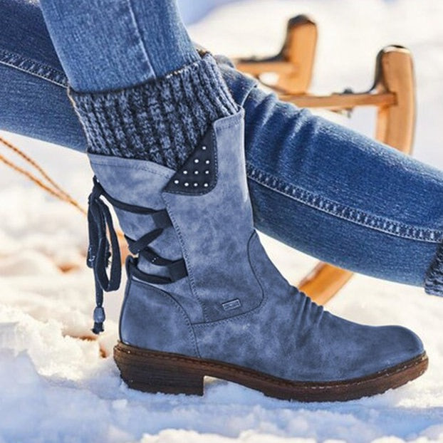 Bottes Cuir Noir Élégantes à Fermeture Éclair