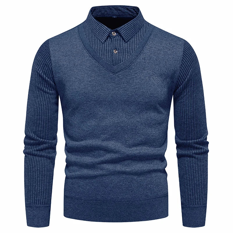 Chemise Élégante 2 Pièces et Pull Taille Fine - LuxeStyle