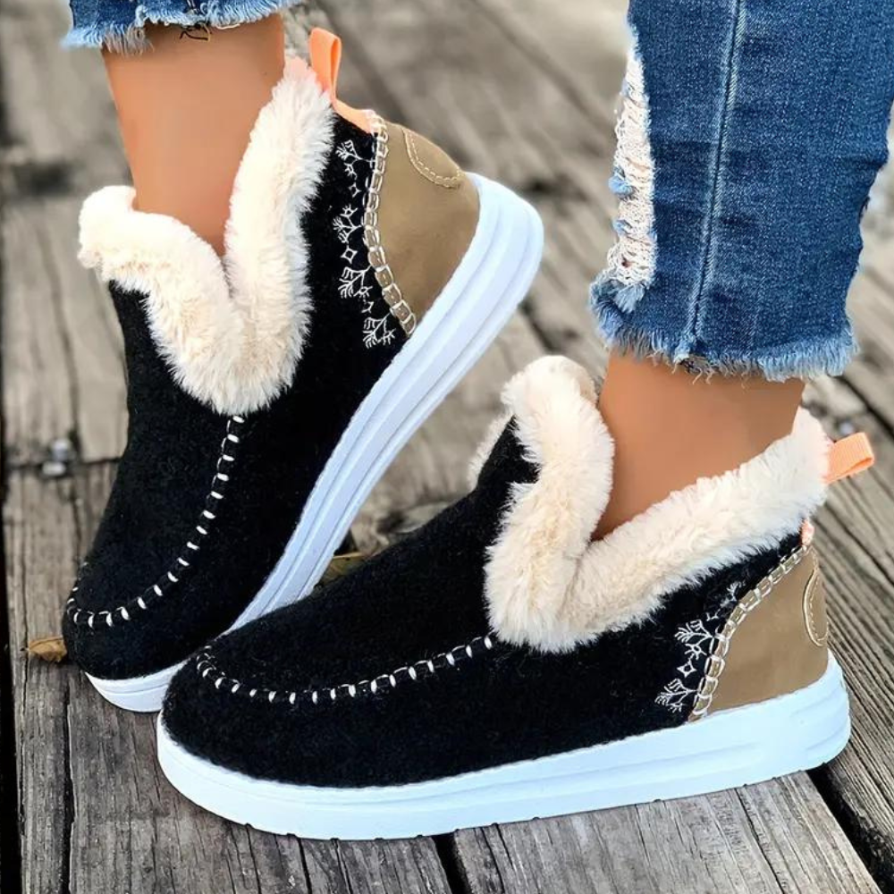 OGNYANA - Bottes D'hiver Douces et Chaudes pour Femmes