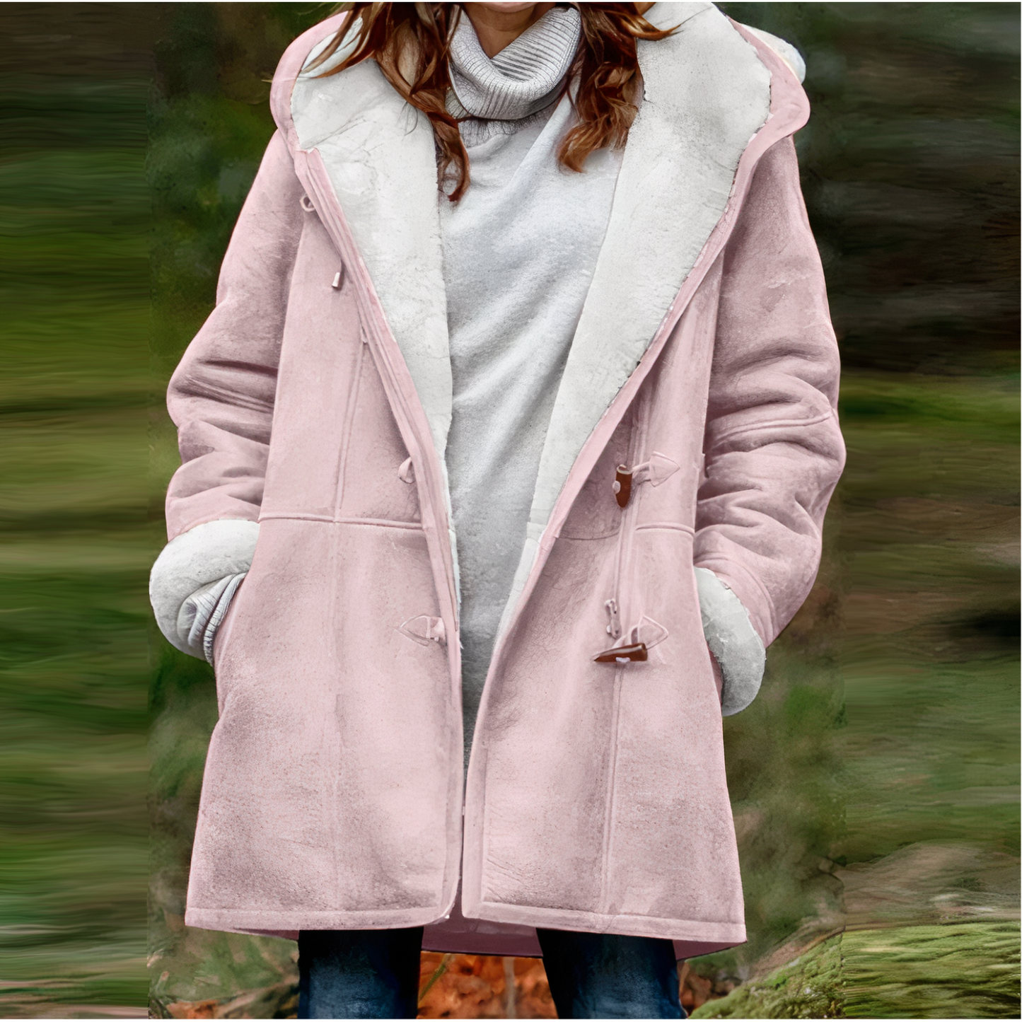 Manteau Femme Hiver Élégant avec Détails Texturés - LuxeStyle