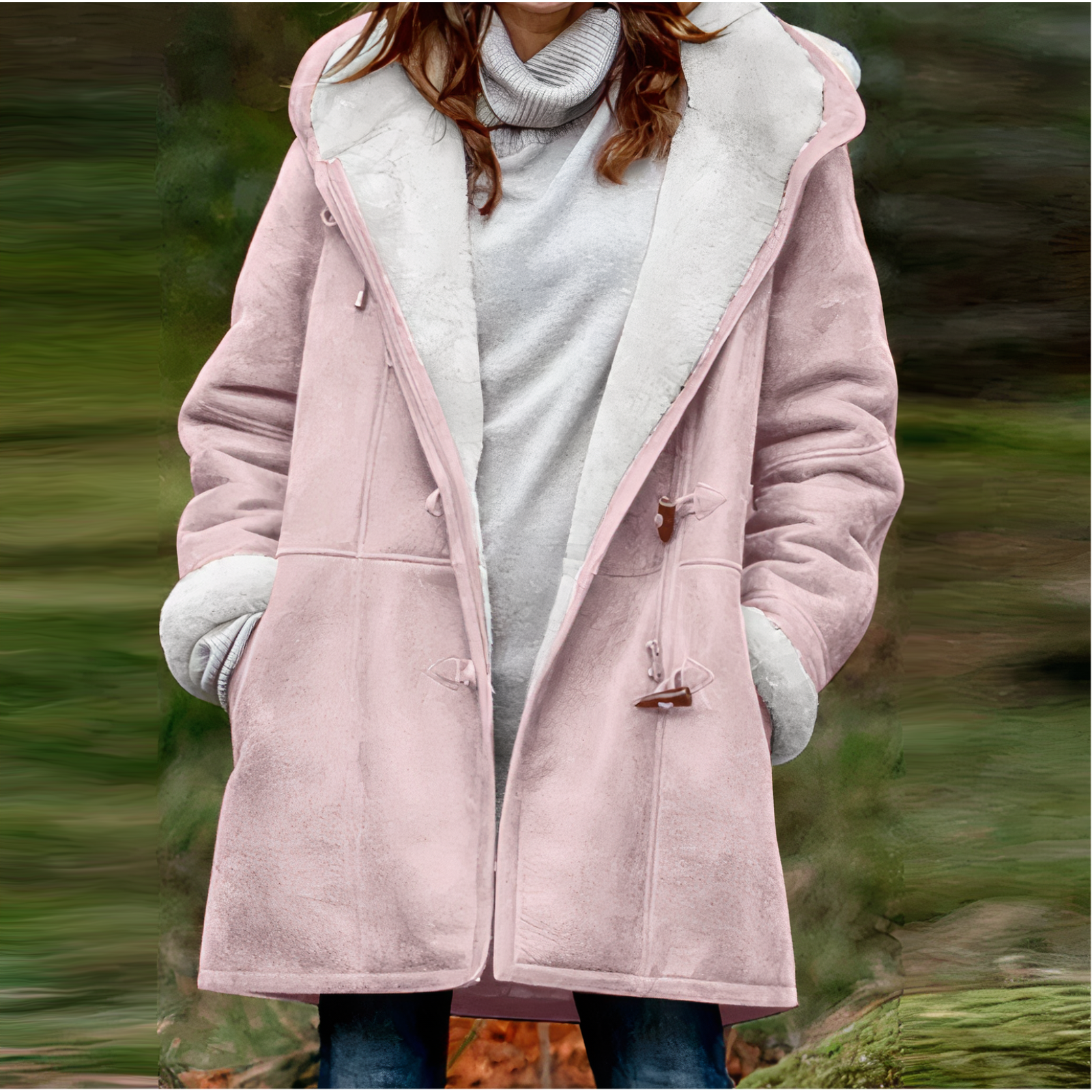 Manteau Femme Hiver Élégant avec Détails Texturés - LuxeStyle