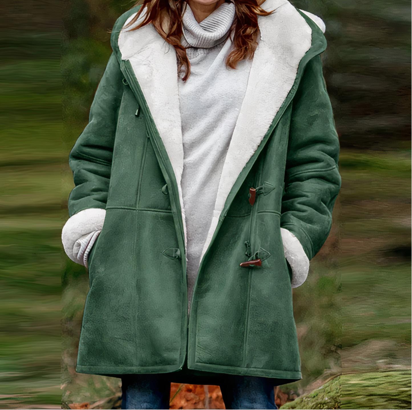 Manteau Femme Hiver Élégant avec Détails Texturés