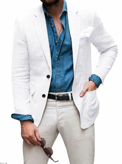 Blazer Élégant Homme avec Poche poitrine pour Printemps