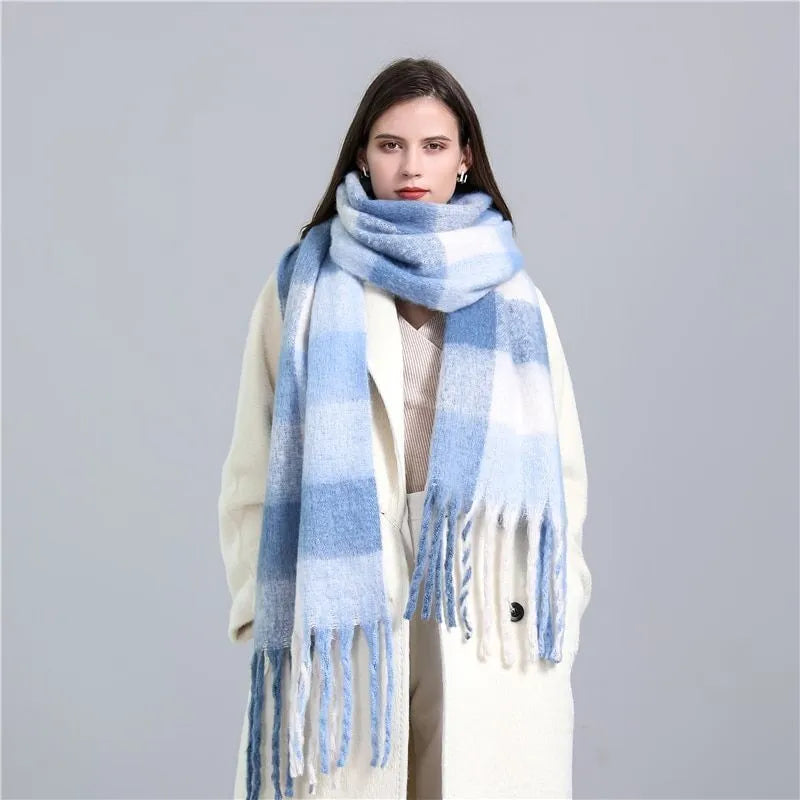 Écharpe Hivernale Carreaux Douce pour Femme et Homme - LuxeStyle