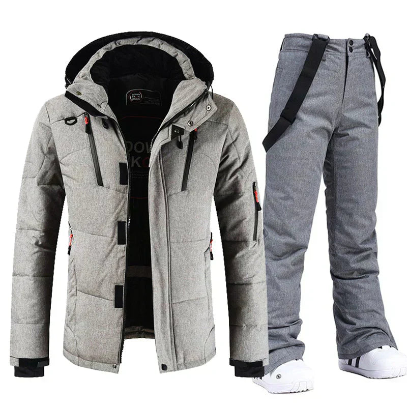 Combinaison Ski Homme Noir Élégant avec Capuche