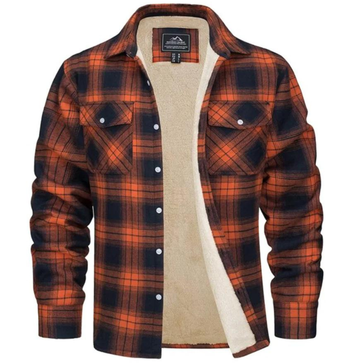 Veste en Flanelle Douce pour Homme avec Poches et Doublure Chaude - LuxeStyle
