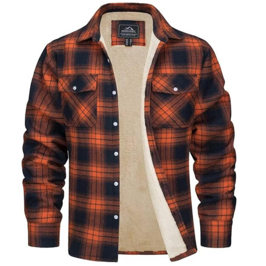 Veste en Flanelle Douce pour Homme avec Poches et Doublure Chaude - LuxeStyle