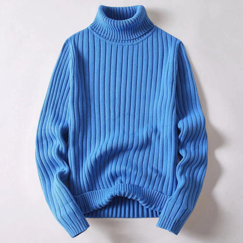 Pull Homme Col Roulé Élégant Hiver - LuxeStyle