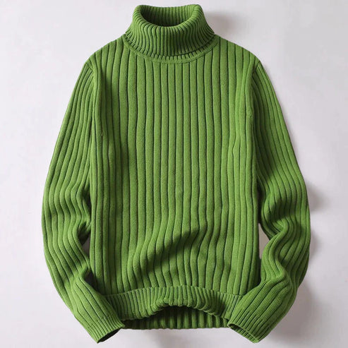 Pull Homme Col Roulé Élégant Hiver