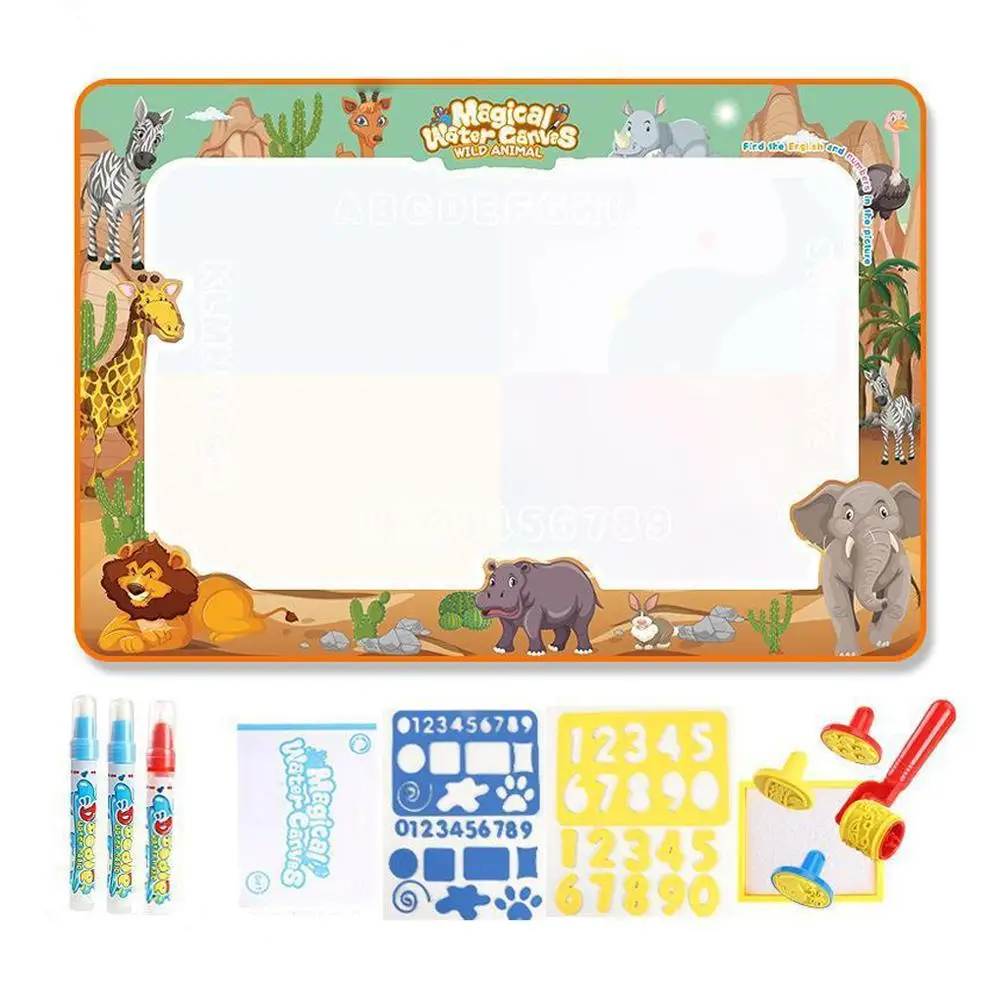 Tapis de Coloriage Enfant avec Animaux Sauvages et Outils de Création - LuxeStyle