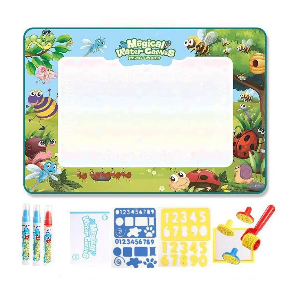 Tapis de Coloriage Enfant avec Animaux Sauvages et Outils de Création