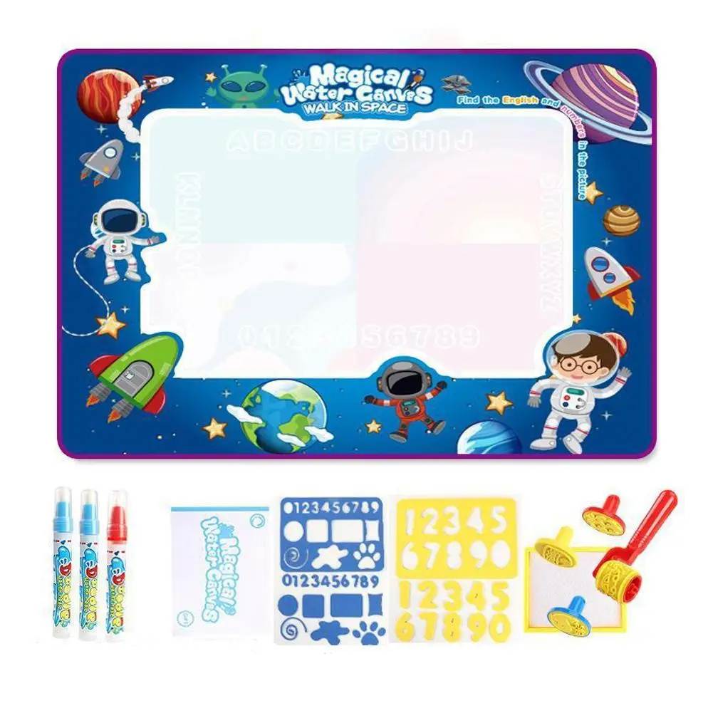 Tapis de Coloriage Enfant avec Animaux Sauvages et Outils de Création