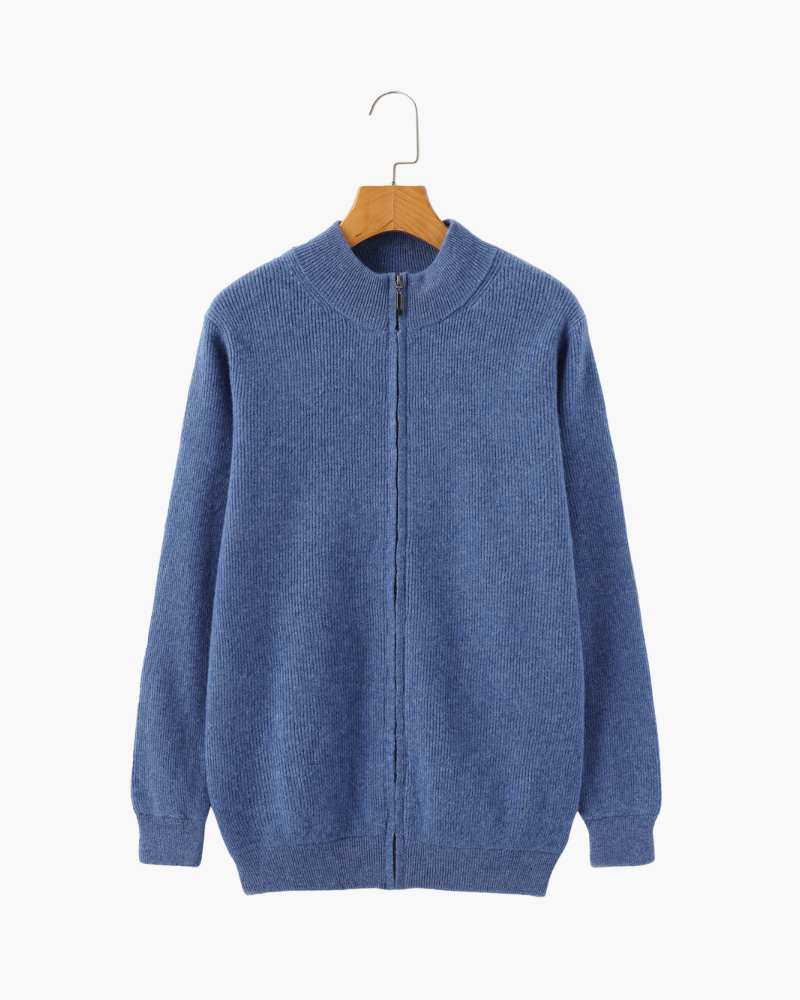 Gilet en laine doux marine homme - LuxeStyle