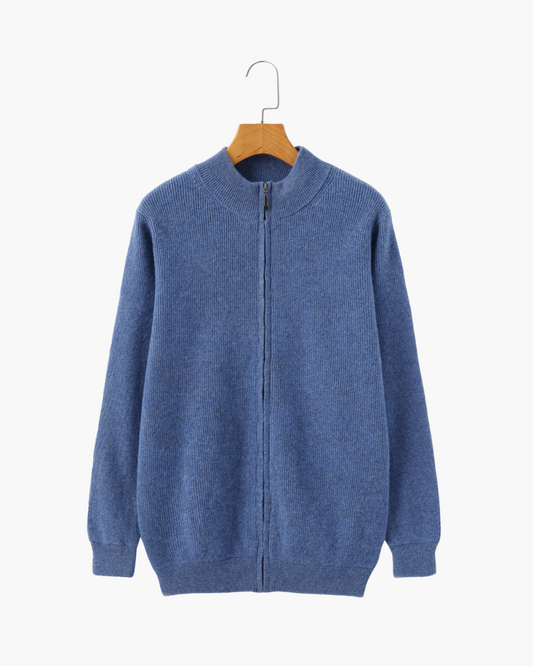 Gilet en laine doux marine homme - LuxeStyle