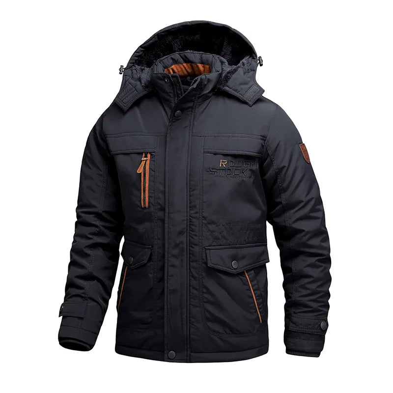 Veste Hiver Étanche avec Capuche pour Homme Outdoor